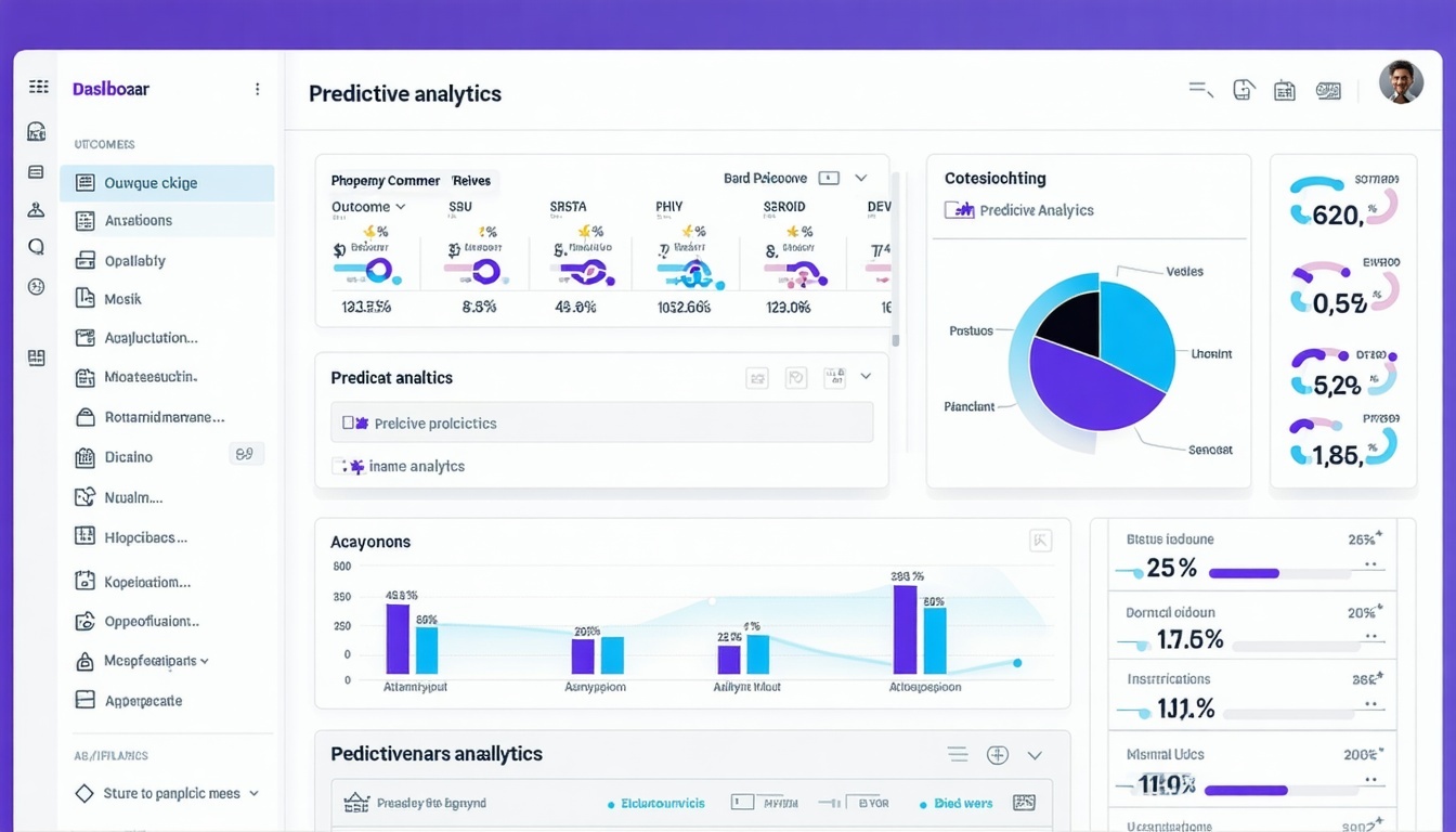 Dashboard displaying predictive analytics outcomes